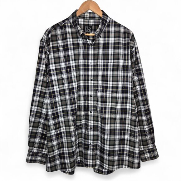 Jos. A. Banks Traveler's Collection Shirt Men's Tartan Plaid Office Casual XL - Picture 1 of 5